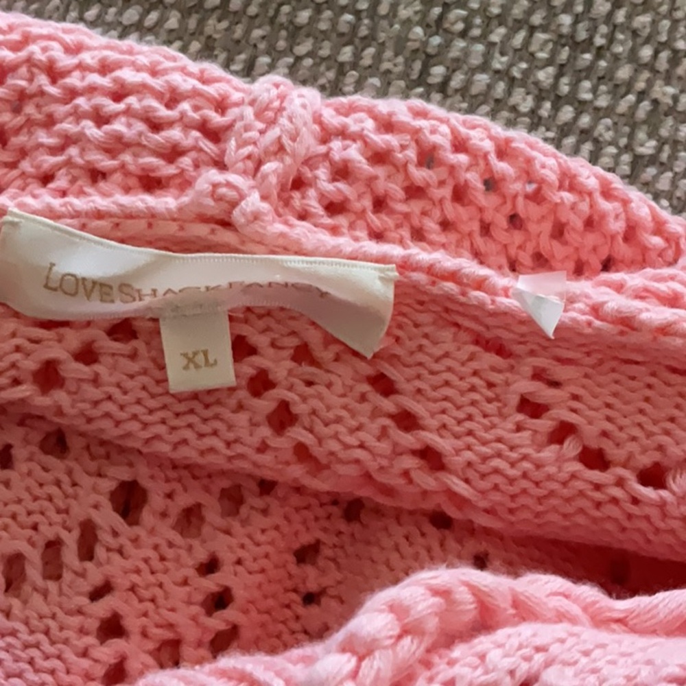 LOveShackFancy hooded sweater, peach color, size XL - Picture 9 of 9